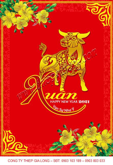 thiệp chúc mừng năm mới tân sửu 2021 