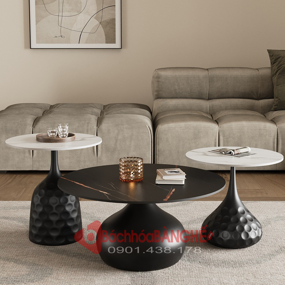 Bàn sofa, bàn tab decor sofa mặt đá BM12 Bàn sofa, bàn tab decor sofa mặt đá BM12